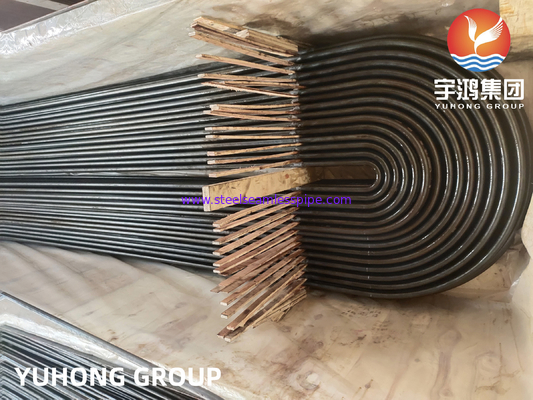 Heat Exchanger Tube ASTM A179 Seamless Carbon Steel U Bend Tube Black Painting Surface