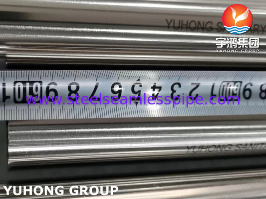 Stainless Steel Seamless Sanitary Tube ASTM A270 TP316L 320 Grit Polished Outside