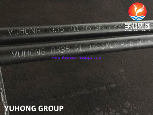 Black Painting Beveled ASTM A335 P11 Alloy Steel Seamless Pipe