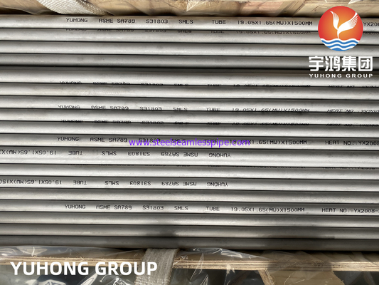 ASME SA789 S31803 Duplex Steel Seamless Tube For Chemical Processing