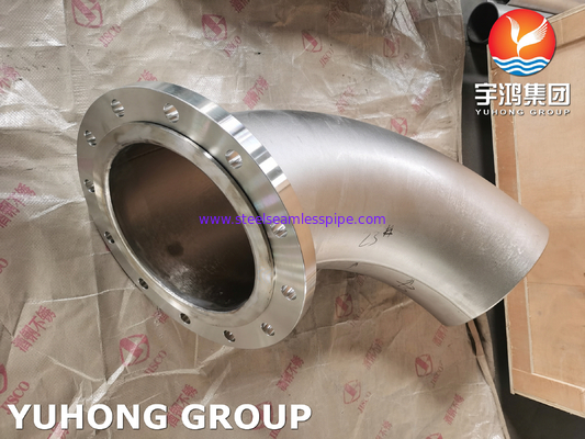 Titanium Pipe Fittings ASTM B363 WPT2 (Gr.2) Flanged Elbow for Sea Water Equipment