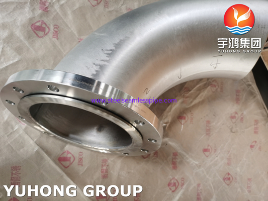 Titanium Pipe Fittings ASTM B363 WPT2 (Gr.2) Flanged Elbow for Sea Water Equipment