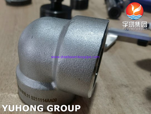 ASTM A182 F316L Threaded Forged Stainless Steel Elbow Pipe Fitting