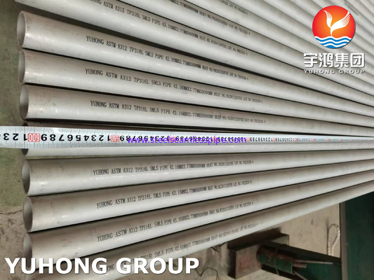 ASTM A312 TP316L Austenitic Stainless Steel Seamless Cold Rolled Pipe