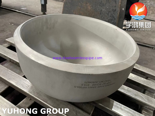 ASME SA403 WP304-S Stainless Steel Cap Large Size 40 inch Butt Weld Pipe Fitting PT