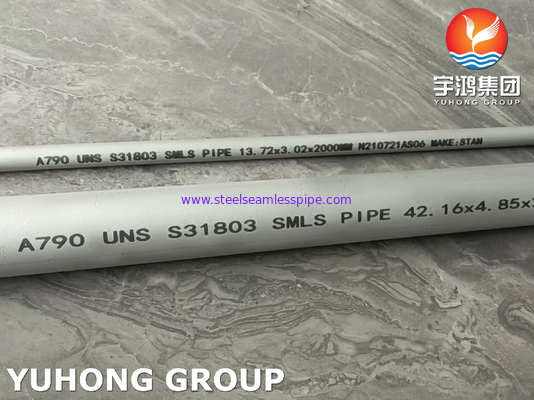 ASTM A790 S31803 Super Duplex Stainless Steel SMLS Pipe High Corrosion Resistance