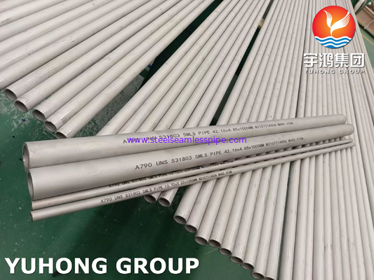 ASTM A790 S31803 Super Duplex Stainless Steel SMLS Pipe High Corrosion Resistance