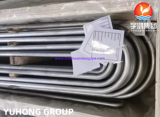 ASTM A213 / ASME SA213 TP444 Stainless Steel Seamless U Bend Tube Applied For Heat Exchanger