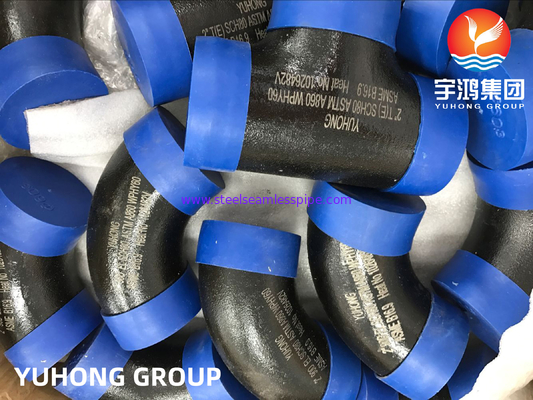 ASTM A860 WPHY60 BW B16.9 Steel Pipe Fittings Black Painting