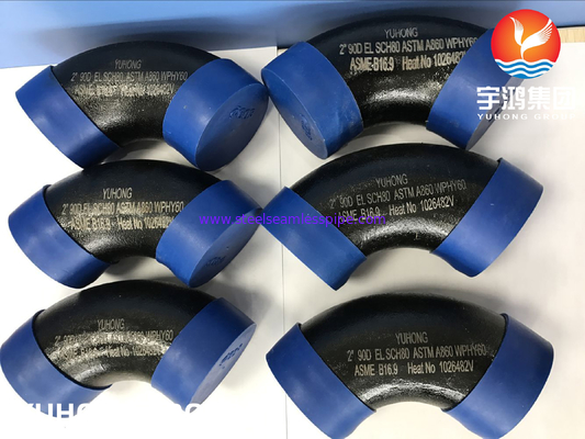 ASTM A860 WPHY60 BW B16.9 Steel Pipe Fittings Black Painting