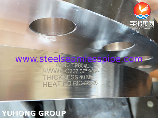 ASTM A240 SS904L Plate Fabricated Slip-On Flange with Flat Face AWWA C207 and Custom Dimensions