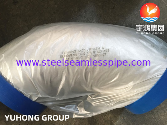 ASTM A403 WP347H-S 90° Long Radius Elbow Butt Weld Fitting for Elevated-Temperature Process Piping