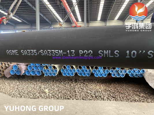 ASTM A335/ASME SA335 P22 Beveled Seamless Boiler Tubes Carbon Steel Pipe