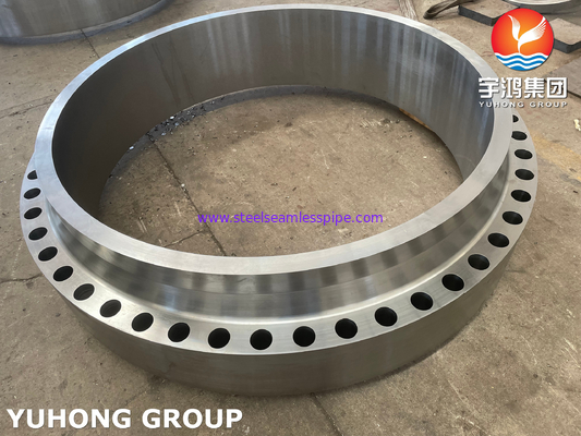 ASTM A105 / ASME SA105 Body Flange / Carbon Steel Forged Flange For Heat Exchanger UT / HT