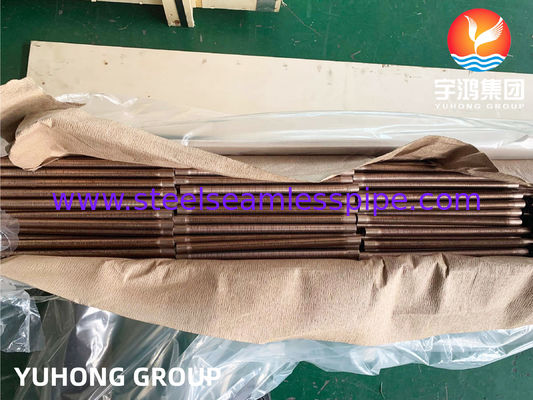 Copper Alloy Tube - Low Fin type, B111 C70600 O61 cu70/ni30 Copper Alloy For Air Cooler