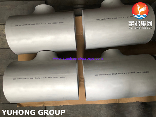 ASTM A403 / A403M - 2018 WP304L - W Reducing Tee 12&quot; X 6&quot; SCH10S ASME B16.9