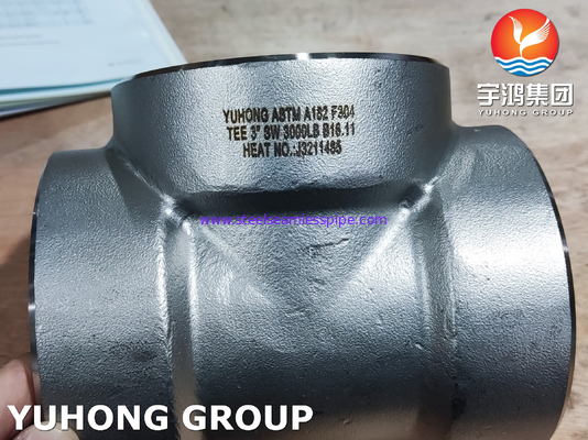 ASTM A182 F304 Stainless Steel Socket Welding Forged Fittings ASME B16.11