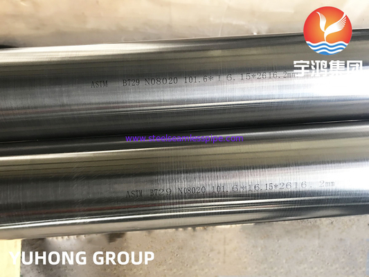 ASTM B729 ALLOY 20 / UNS NO8020 HASTELLOY SEAMLESS PIPE 100% UT