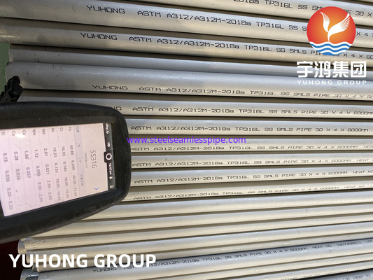 ASTM A312/ASME SA312 TP316L(1.4404)  SS SMLS Pipe For General Industry Application