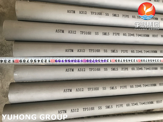 ASTM A312 TP316H / UNS S31609 Stainless Steel Seamless Pipe Pickled And Annealed