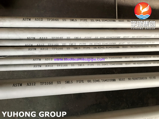 ASTM A312 TP316H / UNS S31609 Stainless Steel Seamless Pipe Pickled And Annealed