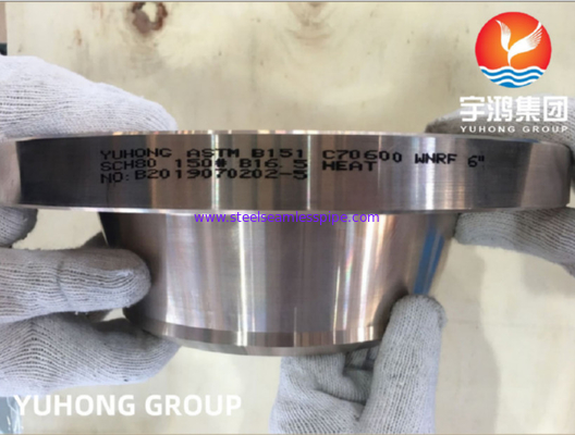 ASTM B151 C70600 WNRF Cooper Alloy Steel Forged Flanges ASME B16.5