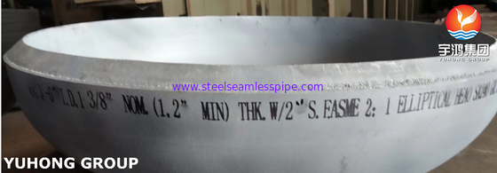 ASTM A240 321 Stainless Steel 2:1 Ellipsoidal Head / Dish End For Pressure Vessel