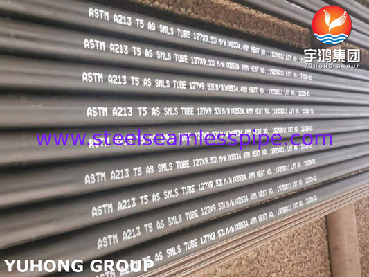 ASTM A213 T5 Alloy Steel Seamless Tube Hot Finished for Heat Exchanger and Boiler Applications with Customized Size