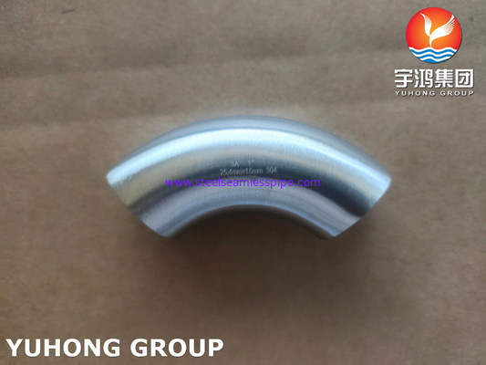 3A SS304 Stainless Steel Sanitary Butt Weld Fitting 90 Degree Elbow For Food