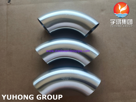 3A SS304 Stainless Steel Sanitary Butt Weld Fitting 90 Degree Elbow For Food