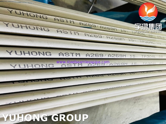 ASTM A269 TP304L Stainless Steel Seamless Tube Pickled Annealed For Heat Exchanger PMI Test