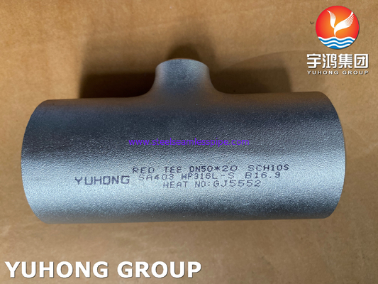 Buttweld Fittings ASTM A403 WP316L Reducing Tee Customized Size B16.9