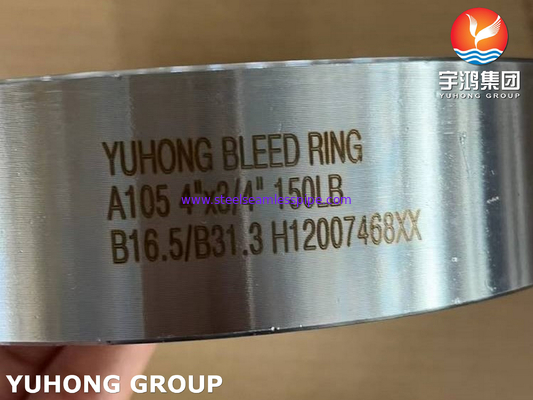 ASTM A105 Carbon Steel Pipe Fitting Forged Bleed Ring / Drip Ring