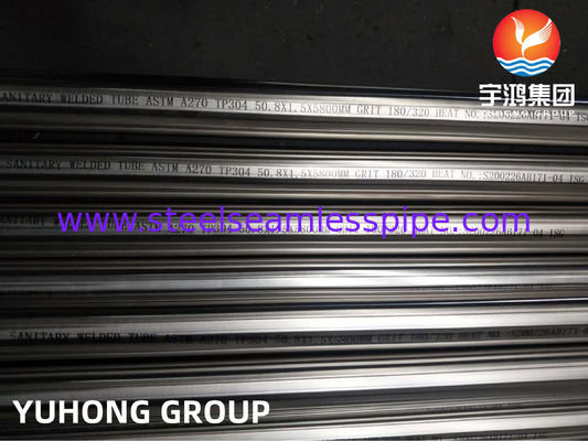 ASTM A270 TP304 Sanitary Bright Annealed Stainless Steel Welded Pipe