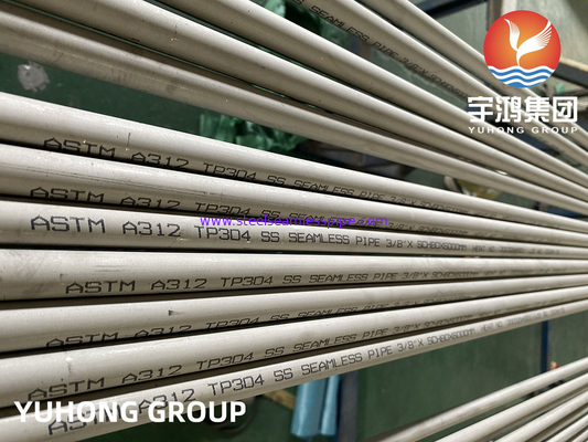 ASTM A312 TP304 Stainless Steel Seamless Pipe Pickled And Annealed