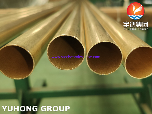 JIS H3300 C6872T/C6872T-O Aluminum Brass Tube/Copper Alloy Seamless Tube For Boiler