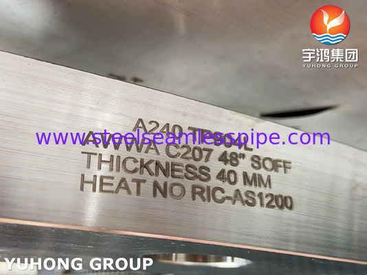 ASTM A240 Alloy 904L / UNS N08904 AWWA C207 Ring Type Flange for Waterworks Service