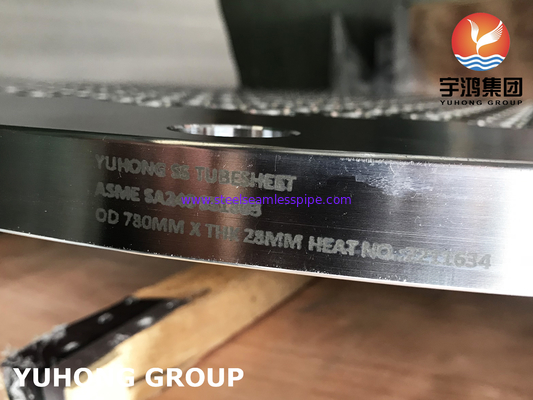 DUPLEX STEEL TUBESHEET ASME SA240 S31803 S32205 for heat exchanger