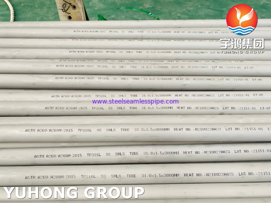 Stainless Steel Seamless Tube ASTM A269  TP316L Sea Water  Chemical Natural Gas