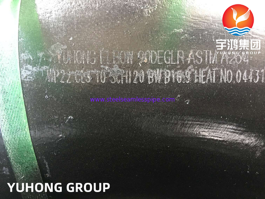 90 Degree Elbow ASTM A234 WP22 CL1 / CL3 Alloy Steel Buttweld Pipe Fittings