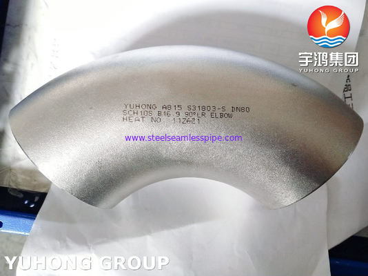 ASTM A815 S31803-S Duplex Steel Fitting Elbow B16.9 For Pipe Connection