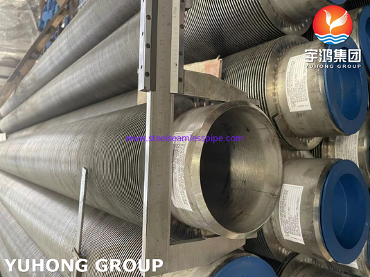 ASTM A376 TP347H / UNS S34709 Stainless Steel High Frequency Welded Spiral Fin Tube