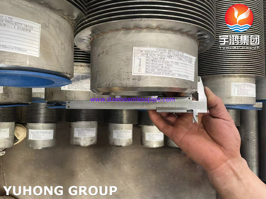 ASTM A376 TP347H / UNS S34709 Stainless Steel High Frequency Welded Spiral Fin Tube