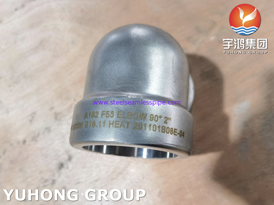 A182 F53 Socket Weld Elbow , UNS S32750 Super Duplex Steel Forged Fitting