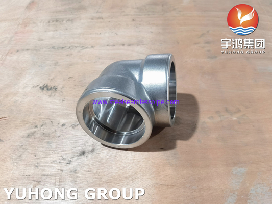 A182 F53 Socket Weld Elbow , UNS S32750 Super Duplex Steel Forged Fitting