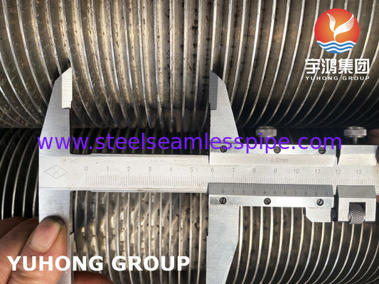Stainless Steel High Frequency Welded Fin Tube, TP304H SMLS Pipe With SS304 Solid Fin For Power Plants