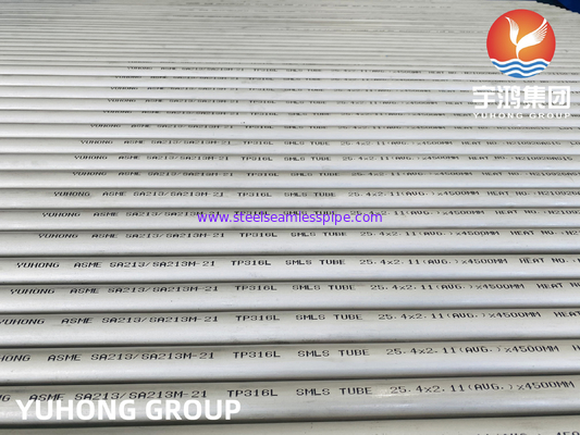 Austenitic ASTM A213 TP316L 1.4404 Seamless Heat Exchanger Tube