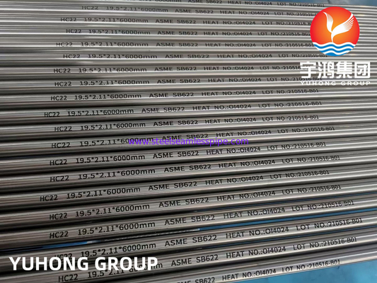 Nickel Alloy Seamless Tube ASTM B622 C22 UNS NO6022 Vessel proof against corrosion