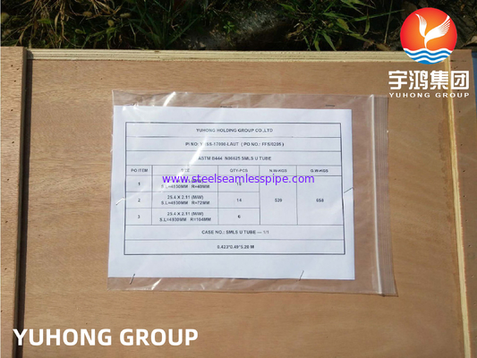 Corrosion Resistance ASTM B444 N06625 Inconel Seamless U Bend Tube