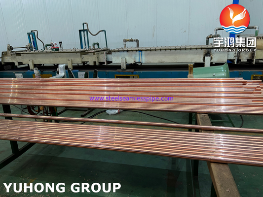 ASTM B111 UNS C12200 / CW024A Seamless Copper Tube ,  DHP Heat Exchanger Tube